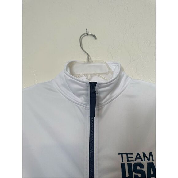 TEAM USA OLYMPIC Large White Zip Front  Jacket - Picture 3 of 9
